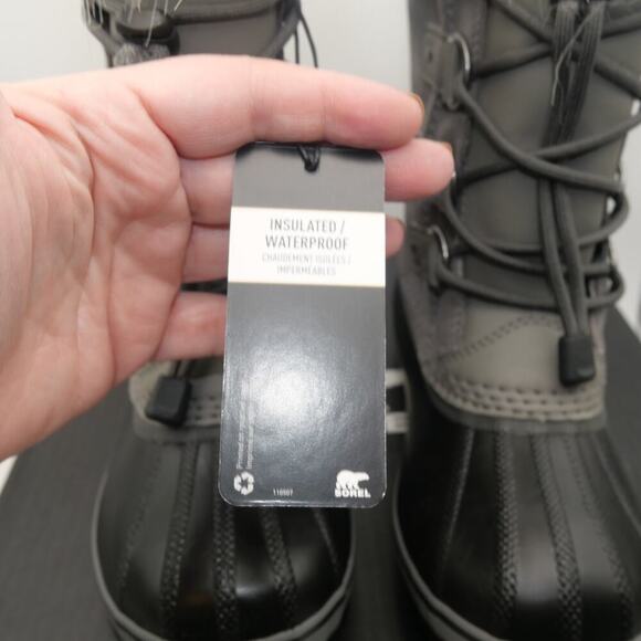 NEW Sorel Joan of Artic Snow Winter Waterproof Boots Leather Gray Youth Girl's 2 - Picture 8 of 9